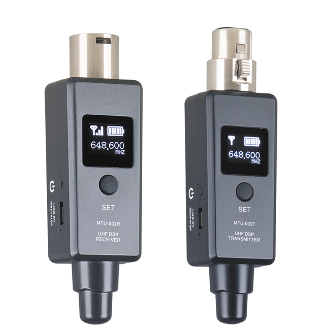 XSW-XLR UHF Digital Microphone Wired to Wireless Audio Transmitter Transmission System XLR 3Pin Adapter Converter