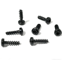 Vis autotaraudeuse Torx à tête cylindrique zinguée noire personnalisée en usine OEM avec extrémité plate