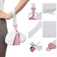 Portefeuille de luxe de créateur à double compartiment pour poignet, porte-monnaie, double pochette, bracelet porte-clés, porte-cartes