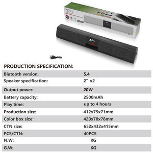 ZQS R35 Produit Abordable, <span class=keywords><strong>Barre</strong></span> <span class=keywords><strong>de</strong></span> <span class=keywords><strong>Son</strong></span> Sans Fil Bluetooth 5.4 avec Basses Puissantes, Mini Système Home Cinéma, Subwoofer et Haut-parleur TV - Product Image 6