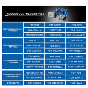 คอมเพรสเซอร์แอร์รถยนต์สำหรับ <span class=keywords><strong>Toyota</strong></span> Honda Nissan MAZDA Mitsubishi Subaru Hyundai Kia - Product Image 2