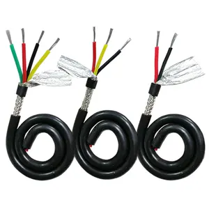 0,3 0,5 0,75 1 1,5 2, 5 mm2 Cable blindado de goma de silicona suave 2 3 4 5 6 7 Cable eléctrico de cobre Flexible aislado con núcleo