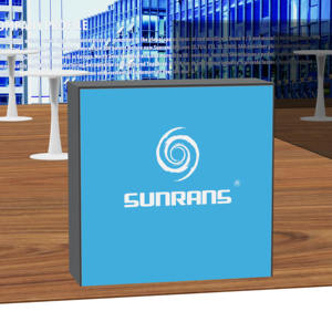 Stand Portátil para Ferias Comerciales, Semi-Cerrado, con Pared Trasera en Forma de L, Múltiples Cabinas de Reunión, Diseño Modular con Gráficos Temáticos de Piscina - Product Image 4