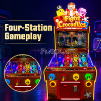 Machine de jeu d'arcade à monnayeur : Combat les crocodiles – Idéale pour les parcs d'attractions, les fêtes foraines et les centres de jeux