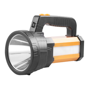 Rechargeable Led Flashlight With Side Light For Camping And Outdoor Use USB Charging Plastic Body <b>Push</b> <b>Button</b> <b>Switch</b> - Product Image 1