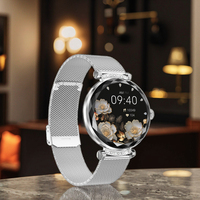 Montre connectée AMOLED pour femmes, appels Bluetooth, moniteur d'oxygène sanguin, moniteur de fréquence cardiaque, suivi d'activité, calendrier, IP67, montre connectée HW015