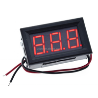 Perlindungan Polaritas Terbalik Pengukur Voltmeter DC Sekunder DC 4.5V-30.0V Voltmeter Digital LED 0.56-inci