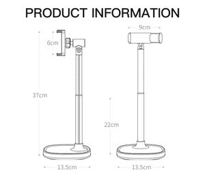 Support de téléphone portable réglable en hauteur en alliage d'aluminium pour <span class=keywords><strong>Tik</strong></span> <span class=keywords><strong>Tok</strong></span>, photos et vidéos en direct, et selfies - Product Image 2