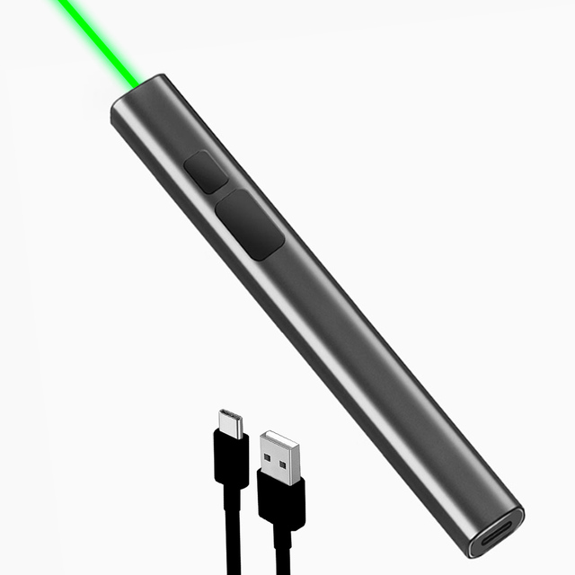 Powerful Laser Pointer Green Laser Light Long Range Type-C USB Rechargeable Red Laser Pointer