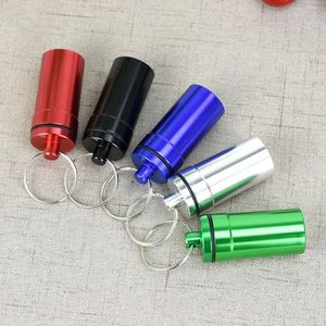 Botellas Pequeñas de Aluminio Multicolores, Estuche para Pastillas de Viaje, Porta Pastillas Diario con Llavero Personalizado - Product Image 1