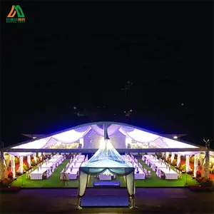 Tenda ridge luar ruangan 500 orang, tenda pameran pesta musim dingin pernikahan pantai kelas atas