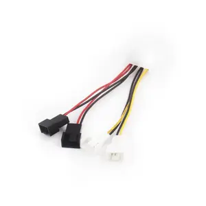 IDE Molex 4针至外壳冷却风扇3针TX3多风扇输出电源适配器转换器电缆w/减速，2x5V/2x12V