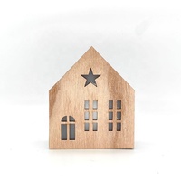 Lumière LED décorative de Noël USUN de style nordique en forme de maison en bois, écologique, durable et multicolore