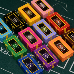 Plaque carrée personnalisée de 32 g en argile pour jetons de <span class=keywords><strong>poker</strong></span>, idéale pour les casinos - Product Image 1