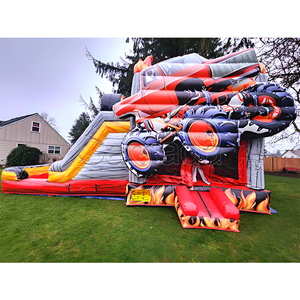 Castillo Inflable Comercial con Tobogán <span class=keywords><strong>de</strong></span> Agua, Diseño <span class=keywords><strong>de</strong></span> Monster Truck, con <span class=keywords><strong>Piscina</strong></span> para Negocios <span class=keywords><strong>de</strong></span> Alquiler para Fiestas - Product Image 1