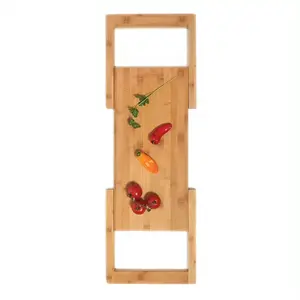 Planche à découper extensible en bambou pour la cuisine, fourniture d'usine