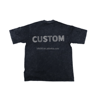 Camiseta de mezclilla personalizada para hombre, talla grande, manga corta, cuello redondo, estampado de letras con pedrería, diseño casual de algodón tejido en la espalda