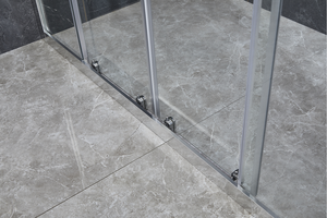 Chambre d'hôtel avec cadre en aluminium et porte <span class=keywords><strong>de</strong></span> <span class=keywords><strong>douche</strong></span> <span class=keywords><strong>coulissante</strong></span> simple en verre trempé <span class=keywords><strong>de</strong></span> 6mm moustiquaire <span class=keywords><strong>de</strong></span> salle <span class=keywords><strong>de</strong></span> bains Meilleur prix marchandises en stock - Product Image 2
