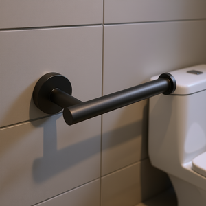 Porte-papier toilette mural en acier inoxydable SUS304, résistant à la rouille, design moderne minimaliste, forme circulaire - Product Image 2