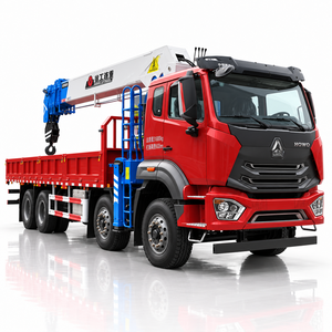 รถบรรทุกติดเครน SINOTRUK HOWO 8x4 14 ตัน รถเครนไฮดรอลิก รถบรรทุกขนส่งสินค้าพร้อมเครนสำหรับงานก่อสร้างและโลจิสติกส์ - Product Image 1