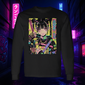 Camiseta de Manga Larga Estilo Cyberpunk Y2K Anime, Moda Urbana Japonesa, Hip Hop, Techwear - Product Image 3