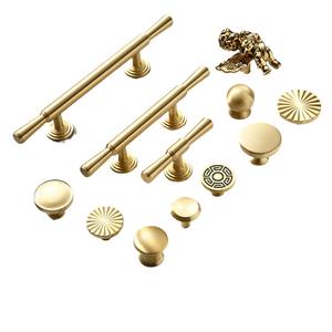 Großhandel massivgold messinggriffe schrank schublade zieht modern einfach leicht luxus hardware-zubehör - Product Image 1
