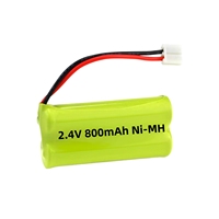 Batterie rechargeable Ni-MH AAA 2,4 V 400 mAh pour appareils électroniques grand public, pack de batteries Ni-MH rechargeables au nickel-hydrure métallique
