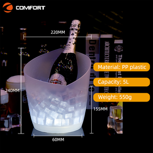 Discothèque Party-friendly Plastique <span class=keywords><strong>champagne</strong></span> Bière Boissons Baignoires Coloré 5L Refroidissement Hôtel Seaux À Glace - Product Image 3