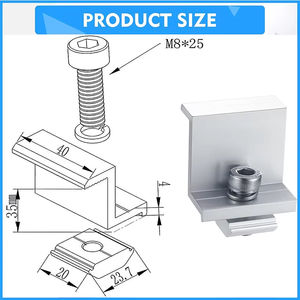 Système de montage solaire pour toiture SOEASY, milieu de gamme, pinces pour modules photovoltaïques en aluminium anodisé, résistance au vent 60 m/s, résistance à la <span class=keywords><strong>neige</strong></span> 1,4 KN/m², garantie 10 ans - Product Image 5