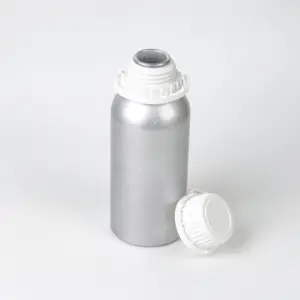 Custom 500ml Aluminum Fragrance Oil Bottles Flash Silver Aroma Essential Oil Containers