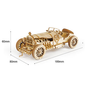 Robotime Rokr DIY Artisanat en Bois MC401 V8 <span class=keywords><strong>Grand</strong></span> <span class=keywords><strong>Prix</strong></span> Modèle de Voiture Kit de Modèles en Bois 3D pour Dropshipping - Product Image 3