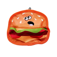 Jouet pour chien durable à mâcher en peluche grinçant anti-animal fournitures Hamburger frites pizza pour animaux de compagnie jouets de dentition et de soulagement de l'ennui