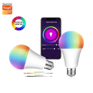 Alexa Google ev kontrol A60 9w RGB akıllı LED ışık ampuller CRI (Ra)>80 akıllı aydınlatma sistemi 4.9w E27 G9 GU10 led ampul