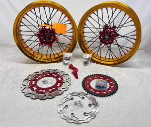 <span class=keywords><strong>Prix</strong></span> d'usine Nouvelles roues de moto en aluminium Accessoires 17 pouces Ensemble de roues Supermoto bicolore Compatible avec <span class=keywords><strong>EXC</strong></span> / Stark Varg - Product Image 6