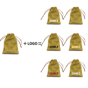 Sacs d'emballage pour bijoux en velours doux 7*9 mini avec double cordon de serrage, personnalisables avec logo, pour vente en gros, présentoirs de détail haut de gamme et sacs cadeaux pour bijoux - Product Image 5