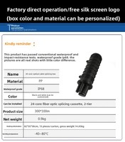 Weiting Outdoor OFC Fiber Cable Fusion Box Vertical Dome Fosc Fiber Optic Joint Closure Ftth Splice Enclosure Model FCBF-24S