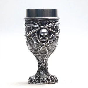 Mới chết Bộ Xương cốc <span class=keywords><strong>3D</strong></span> cứu trợ Quỷ sọ Copo sáng tạo thép không gỉ cốc rượu - Product Image 5