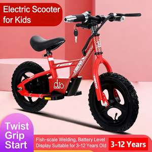 Vélo d'équilibre <span class=keywords><strong>électrique</strong></span> pour enfants JIUNUO, 12 pouces, <span class=keywords><strong>avec</strong></span> assistance <span class=keywords><strong>électrique</strong></span>, <span class=keywords><strong>selle</strong></span> en cuir et matériau PC - Product Image 6