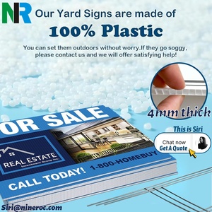 ป้ายโฆษณาบริการบ้านแบบขายส่ง ป้ายสนามหญ้าพิมพ์โลโก้ตามสั่งสองด้าน ทำจากแผ่นพีพีลูกฟูก พร้อมเสาปัก - Product Image 3