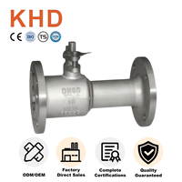 Vanne à boisseau sphérique manuelle à bride en acier inoxydable 316 haute température intégrée KHD Factory pour fluides aqueux DN40 PN16