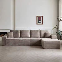 Ensemble de canapés sectionnels inclinables modernes en tissu mousse haute densité, mobilier pratique pour appartement, hôtel et espaces de vie