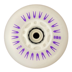 Ruote Luminose OEM in PU da 80mm per <span class=keywords><strong>Pattini</strong></span> in Linea, Resistenti all'Usura, con LED Arcobaleno Lampeggianti per Esterni - Product Image 2