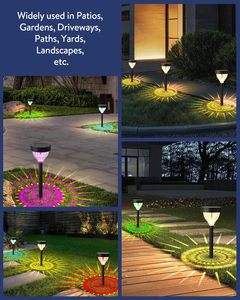 Lampe solaire LED extérieure en acier inoxydable étanche IP44, éclairage décoratif de paysage, lumière chaude, patio, jardin, pelouse, éclairage solaire - Product Image 4