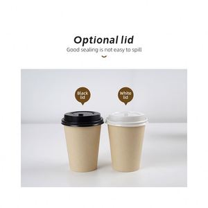 Wholesale Disposable Eco-Friendly 8oz Single Wall Disposable Hot <b>Drink</b> Coffee Paper Cups With <b>Plastic</b> Lids and <b>Straws</b> - Product Image 2
