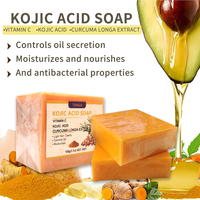 Buatan tangan grosir Sabun pemutih untuk kulit mencerahkan tubuh dan susu kunyit sabun asam kojic