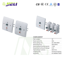 JIELI - Juego de Protección Contra Sobrecargas para Refrigerador 230/380V, Mini Interruptor de Circuito de 1.5kA 20A, Protector de Sobrecarga para Prensa