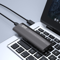 DM M.2 NVME/NGFF protokol ganda SSD tipe-c konverter adaptor sarung Solid State kotak Hard Disk HD1300