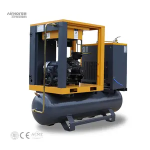 Hot 2022 8bar 10bar 15Hp All In 1 Rotary Screw Air Compressor 11kw Fixed Speed Screw Air Compressor