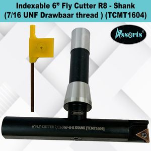 Assorts 6 Fly Cutter R8 Shank 7/16 UNF TCMT1604 Indexable Face Milling Cutter for Cnc <b>Machining</b> Center - Product Image 2