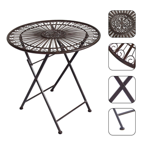 Juego de bistró de Metal de estilo rústico de granja, sillas de mesa de hierro para patio exterior, comedor, entrada de patio, a prueba de herrumbre para hoteles, villas - Product Image 3